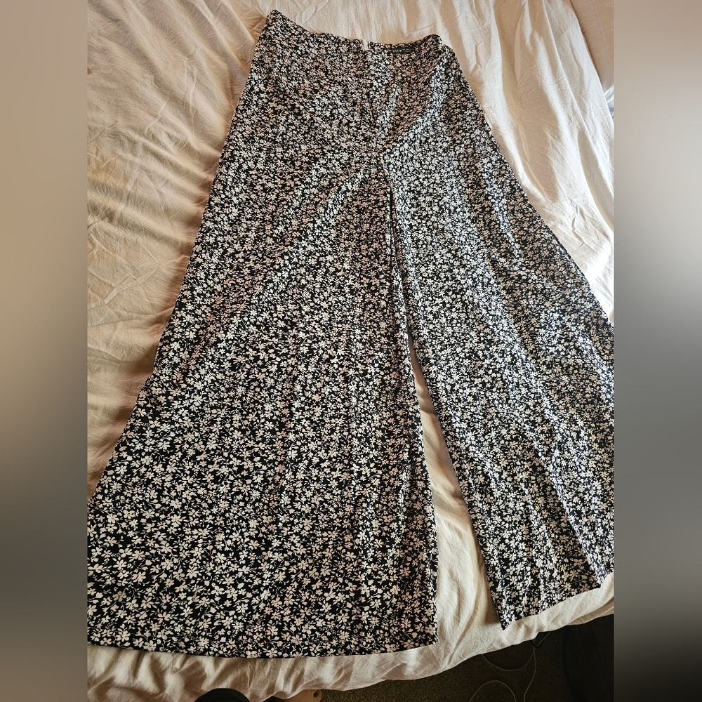 Floral Wide Leg Pants